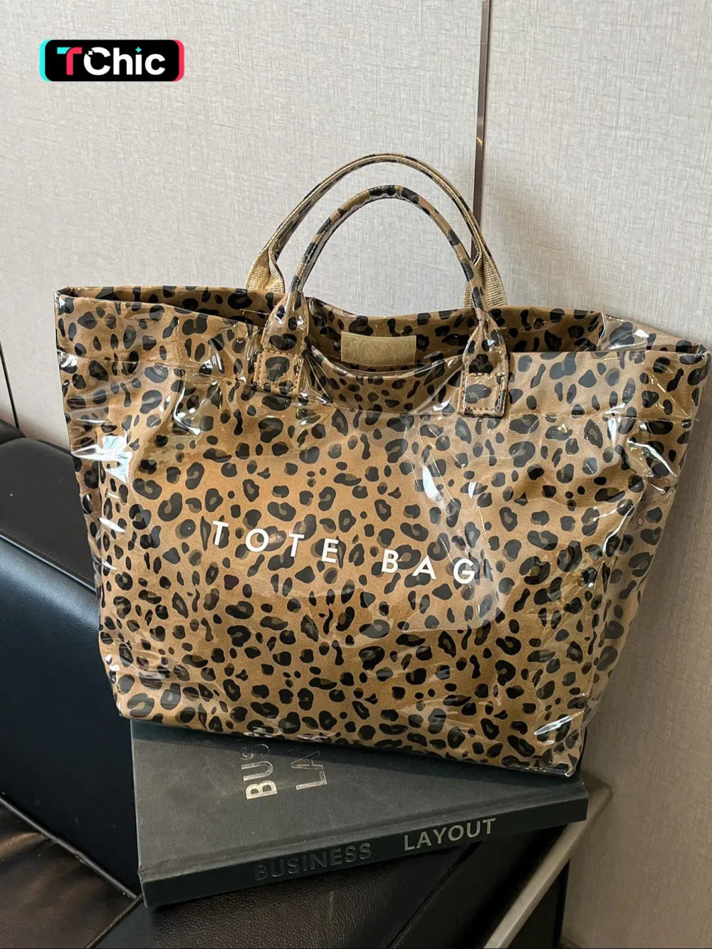 Leopard Print Commuter Tote