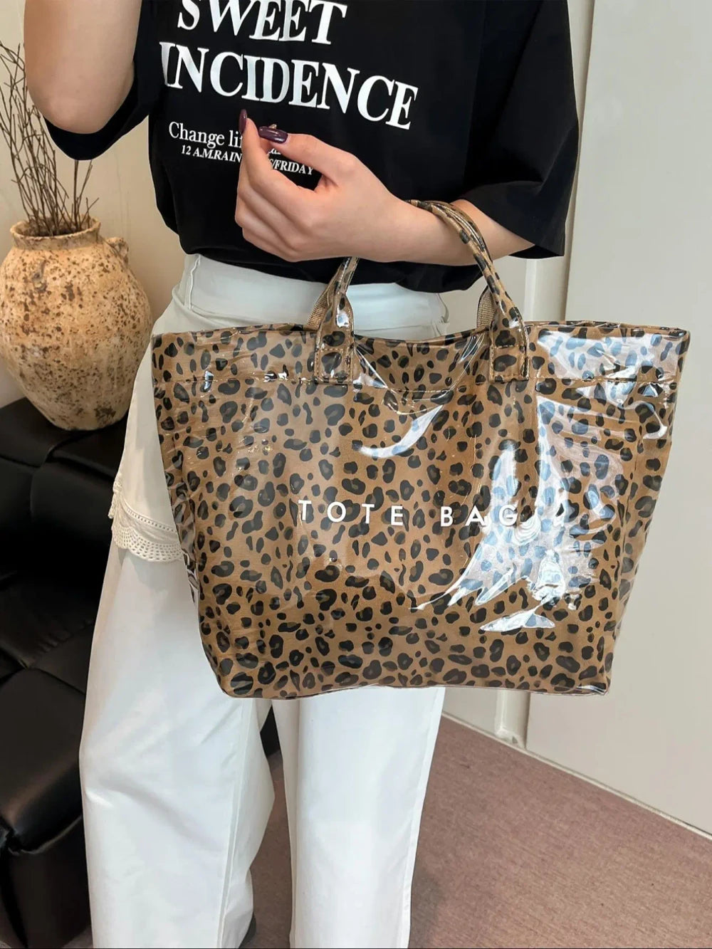 Leopard Print Commuter Tote