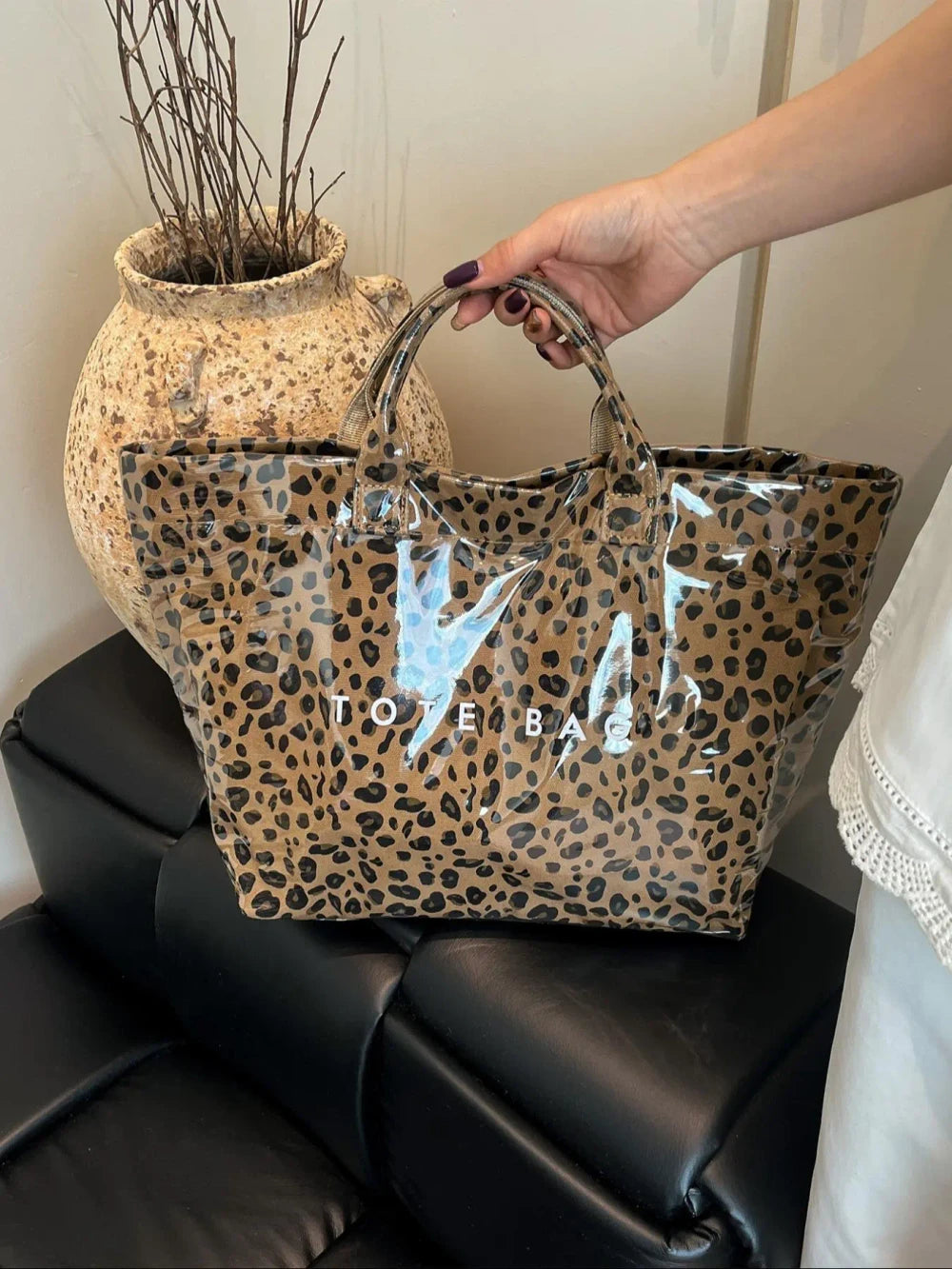 Leopard Print Commuter Tote