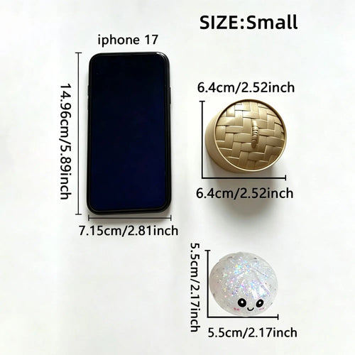 1 Pc Squishy Steamed Bun Stress Ball, Cute Sensory Fidget Toy for Kids & Adults, Glitter Squishy Toys for Stress Relief, Party Favor Gift, Glittery Squishies